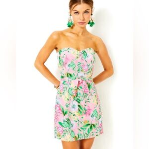 Lilly Pulitzer - Kylo Strapless Skirted Romper Multi Via Amore Spritzer Floral